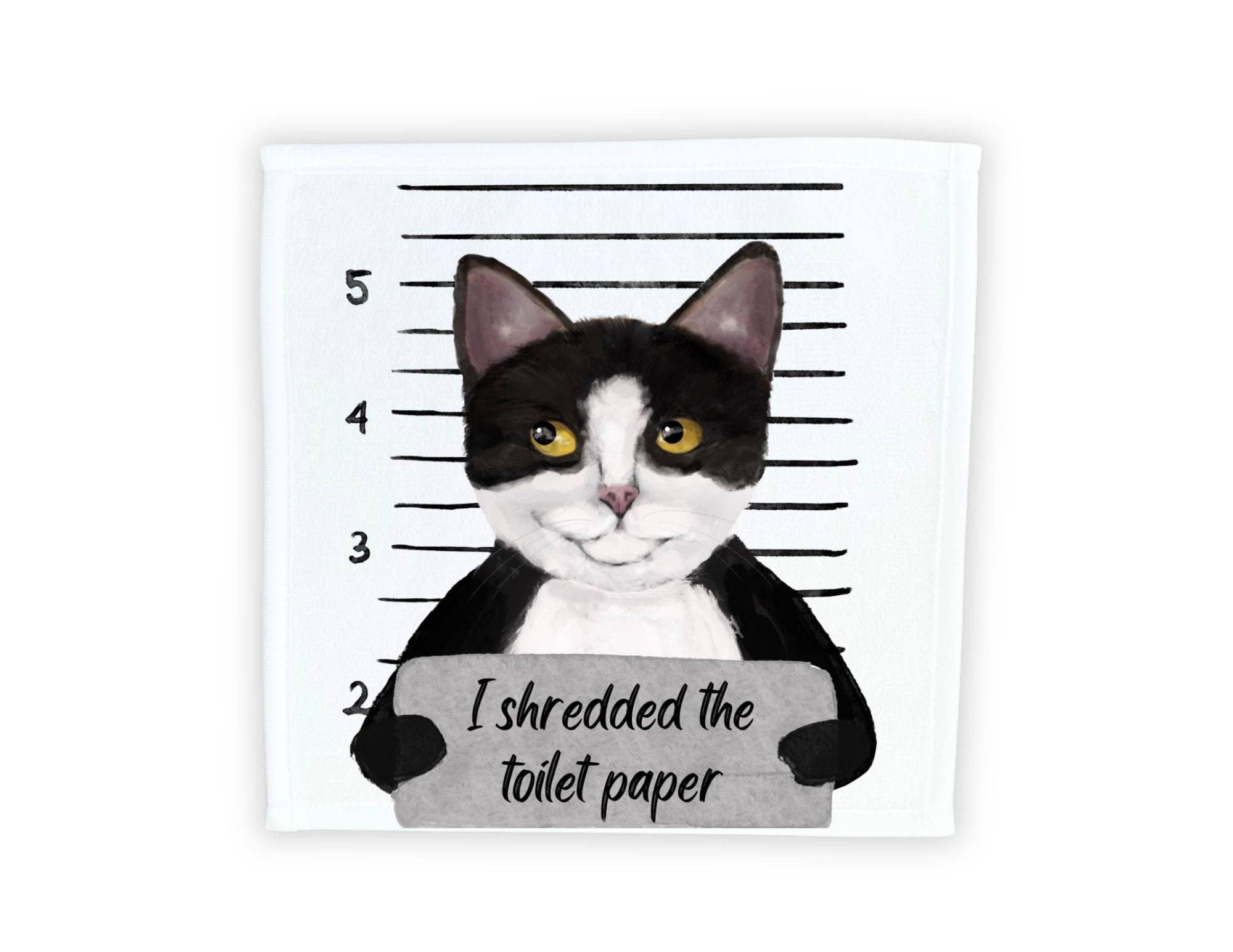 MerikaArt – wholesale Wash cloth – Tuxedo Cat Washcloth1