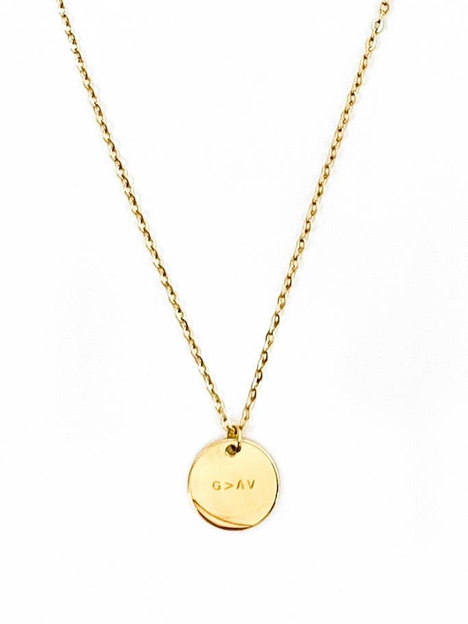 God is Greater Coin Necklace for wholesale by BELJOY