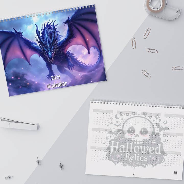 Hallowed Relics – Großhandel Kalender – 2025 Mythischer Drachenkunst-Kalender - Gotische Wanddekoration2