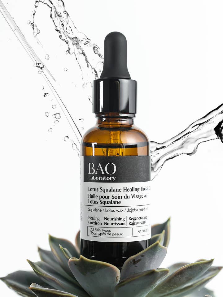 Lotus Squalane Healing Facial Oil for wholesale by bao life brand inc