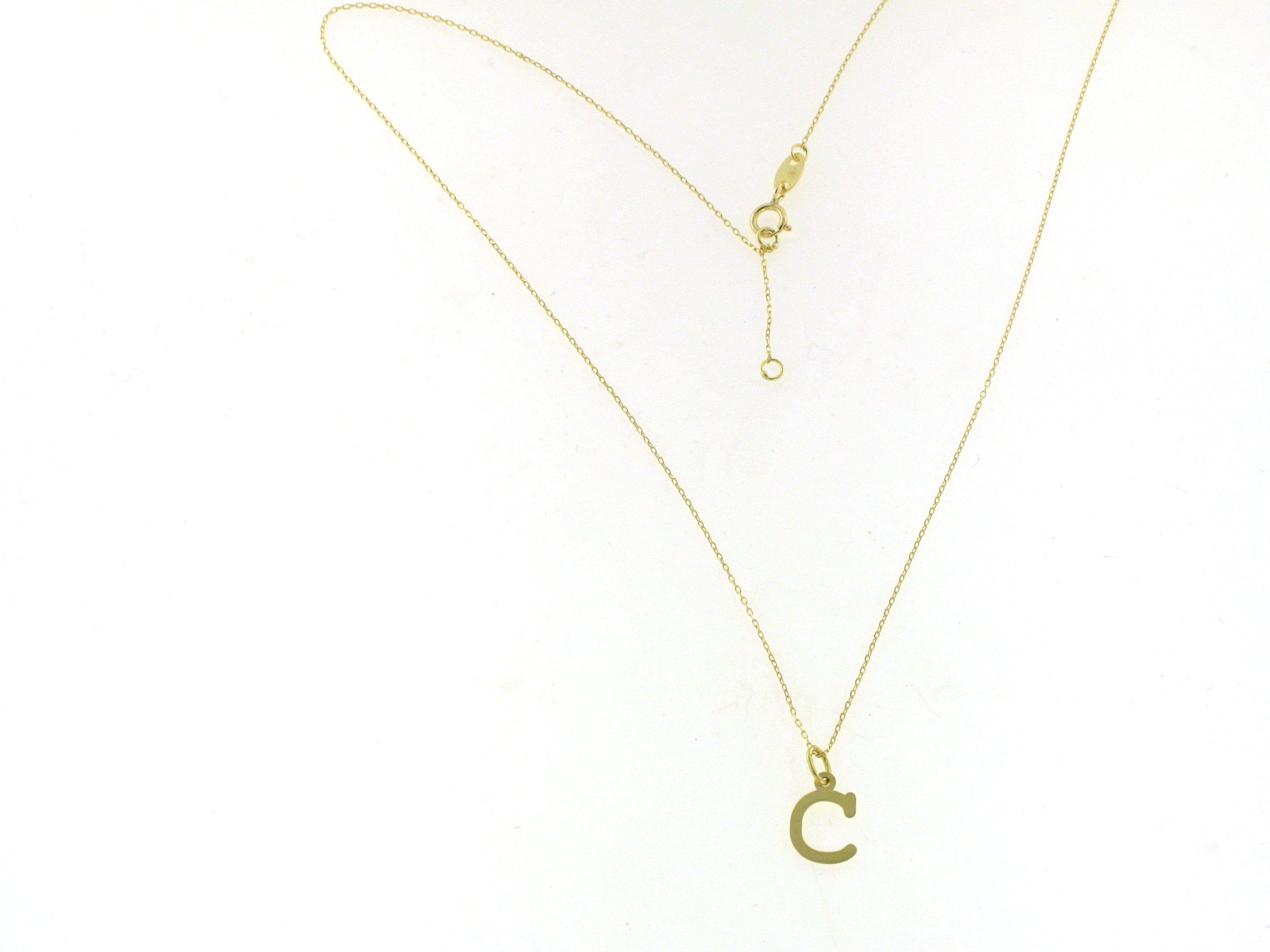 18K gold necklace, C initial necklace, minimalist necklace. for wholesale on Faire2