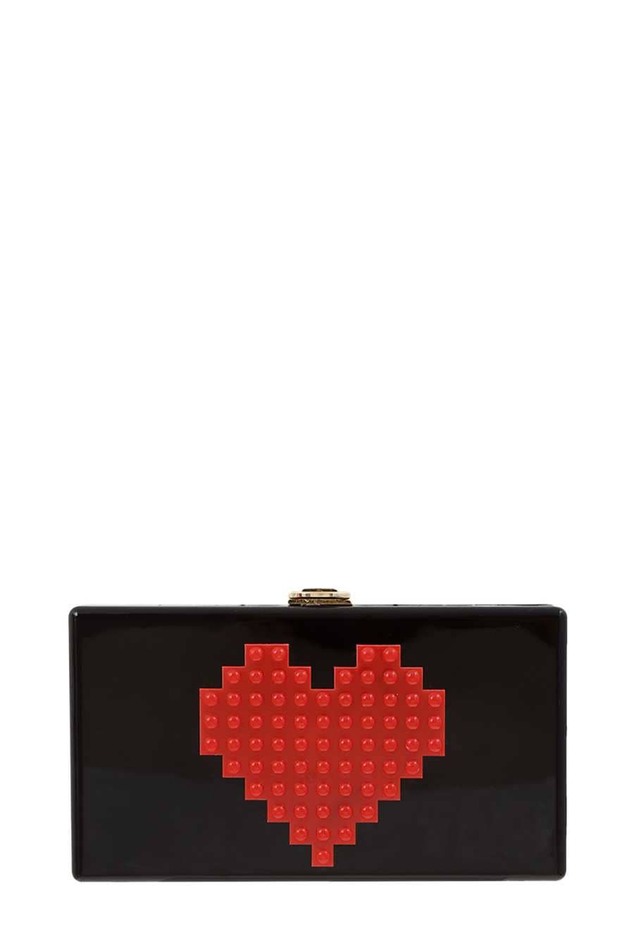 anbfashion - Wholesale Clutch bag – women's - Pixelated Heart Shape Clutch Evening Bag 21580