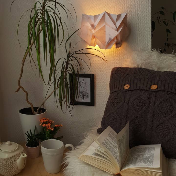 Grey Applique murale Origami en Papier - Motif Hiver for wholesale on Faire2