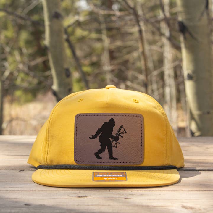 Hinterland Outdoors - Wholesale Flat Brim Cap - Unisex - Sasquatch Archery Hunting Rope Hat5