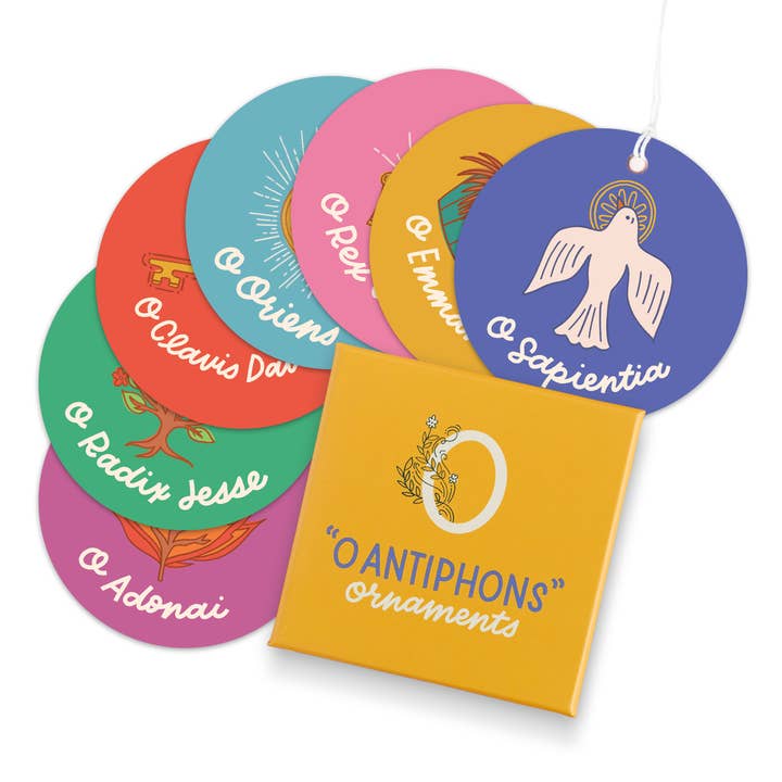 "O Antiphons" Ornaments for wholesale by Catholic Family Crate®