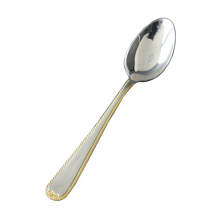 Artika - Theelepel, Glanzend Zilver Met Gouden Accent voor wholesale door Kadra Kitchenware