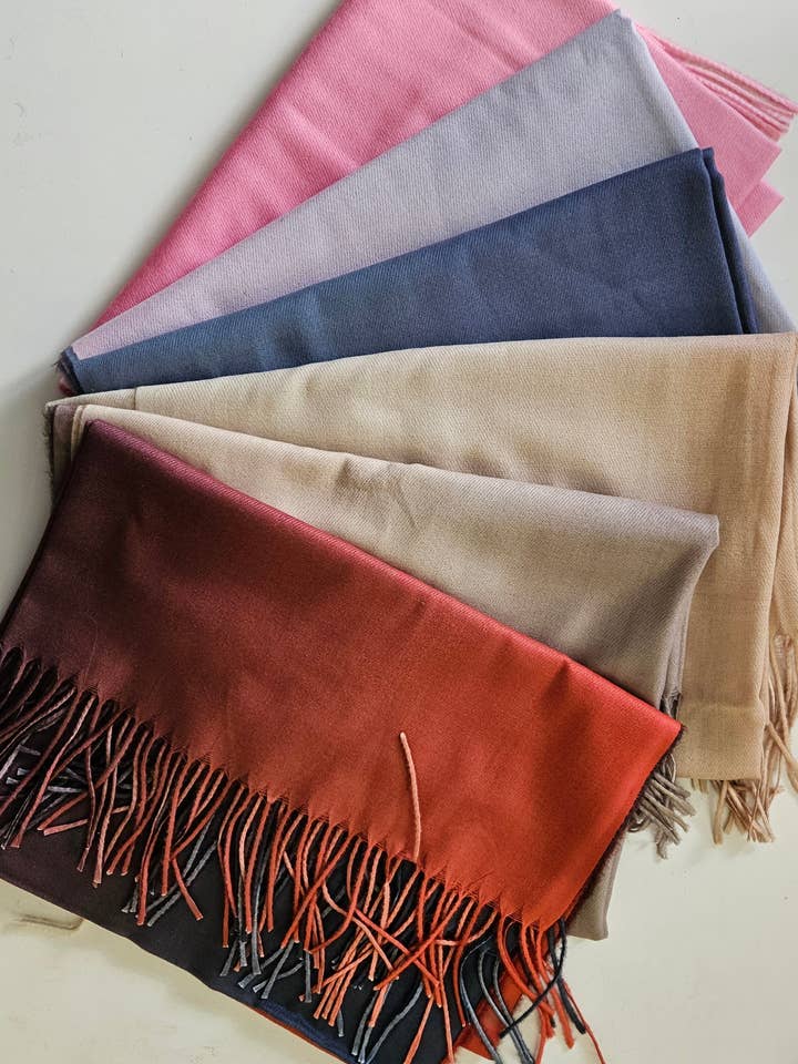 Two Tone Gradual Fade Pashmina for wholesale by Shimena