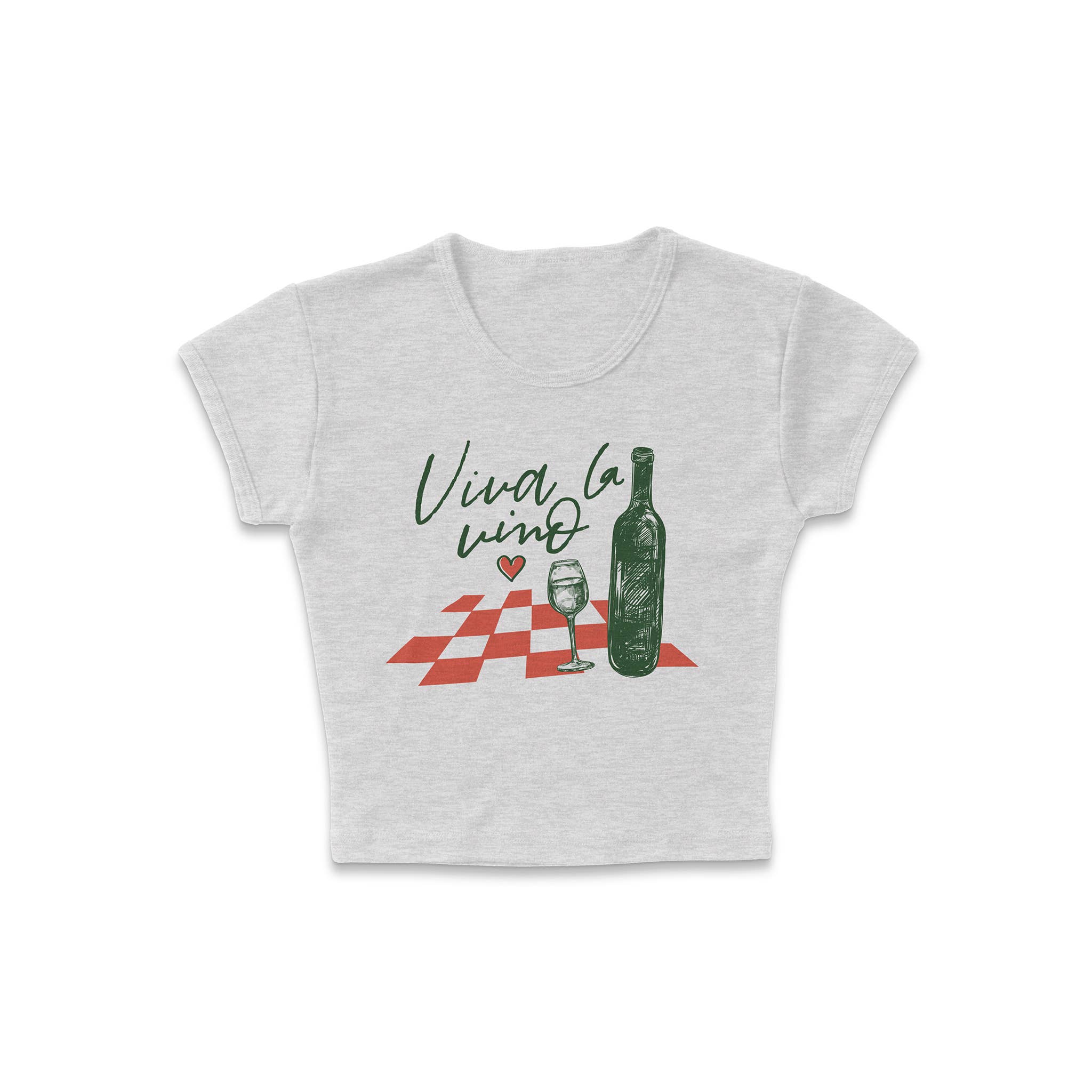femfetti - Wholesale Screen Printed T-Shirt - Women's - Viva La Vino Micro Rib Baby Tee2