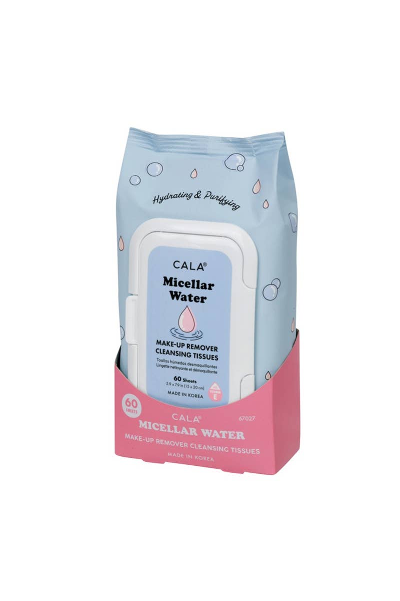PINEAPPLE Beauty – wholesale Make-up remover – CALA 67027 Micellar Water 60 Makeup Remover Tissue - 3pc1