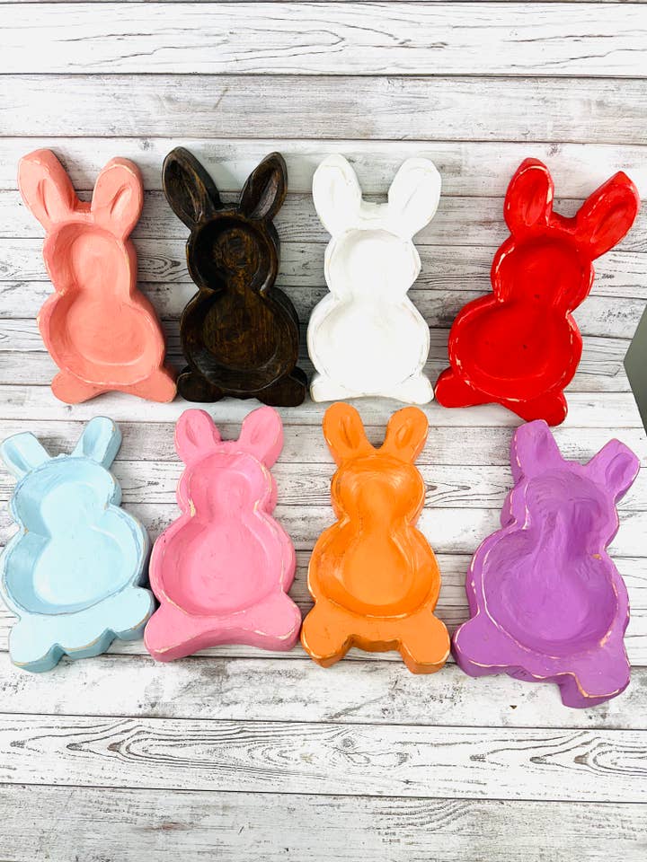 Easter Rabbit Dough Bowl  Candle Ready  for wholesale by VALENTINA IMPORTS INC