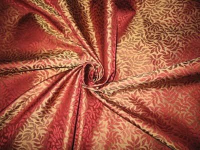 Hyena - Vendita all'ingrosso Tessuto - Tessuto broccato di seta - Vivaldi - Garnet1