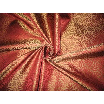Hyena - Vendita all'ingrosso Tessuto - Tessuto broccato di seta - Vivaldi - Garnet1