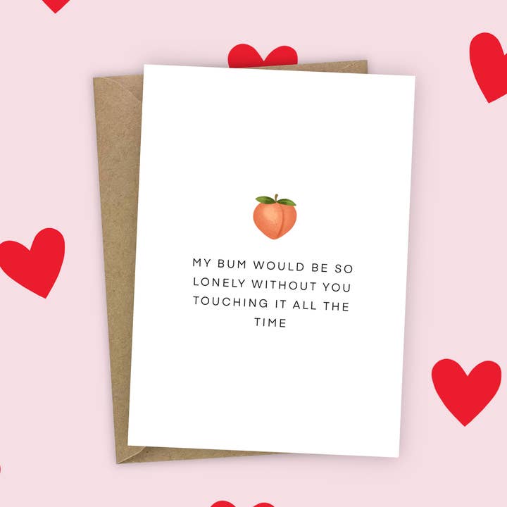 Tarjeta de aniversario divertida de San Valentín de My Bum Would Be So Lonely para venta al por mayor de Dolly’s Doodles