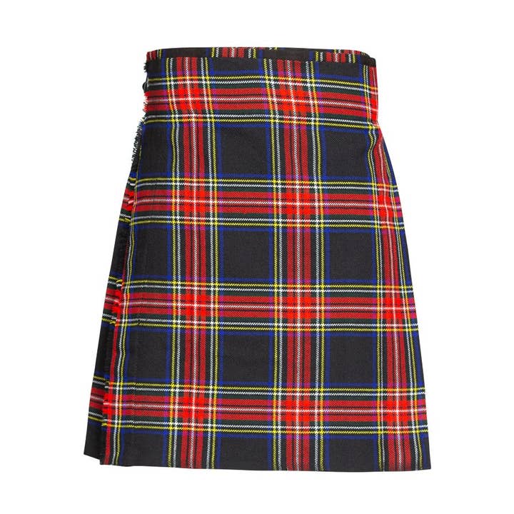 Kilt en acrylique pour homme 5 yards - Black Stewart pour la vente par The Scotland Kilt Company