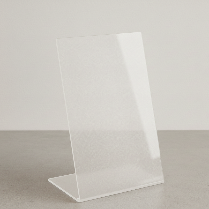 Signs and Mirrors – wholesale Retailer display stand/case – #027 - Transparent Acrylic Table Top Stand1
