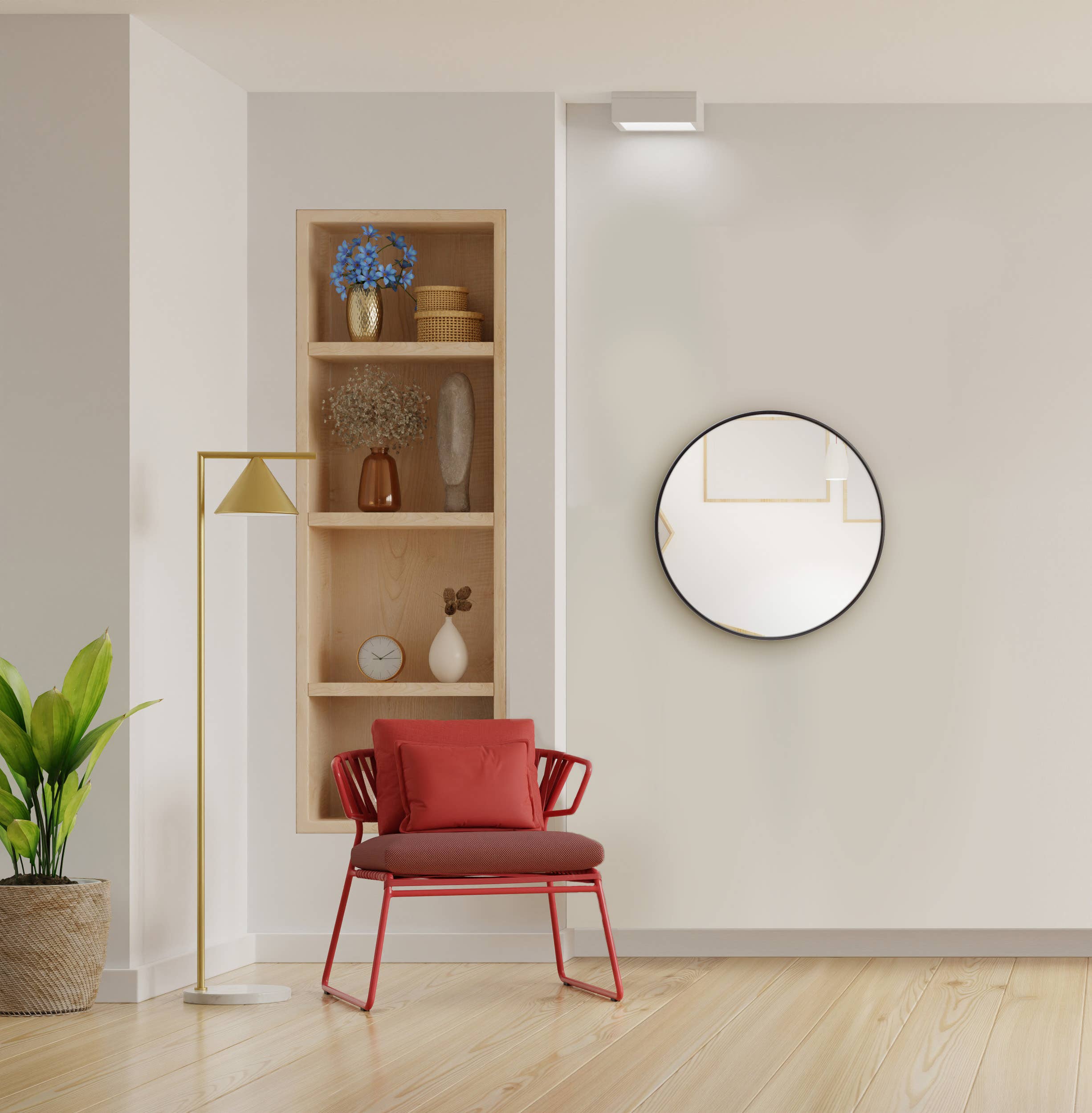 Kiera Grace - Wholesale Wall Mirror - Truu Design Norberg Series Round Mirror 21 Inch Diameter1