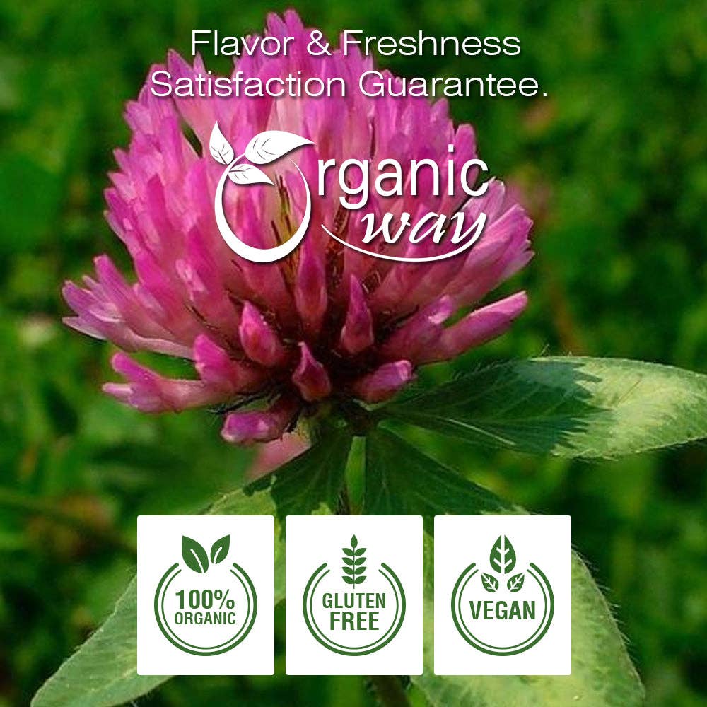 Organic Way LLC - Vendita all'ingrosso Erbe aromatiche - Fiori di Trifoglio Rosso Tagliati e Setacciati (Trifolium Pratense) Tisana | Raccolta Selvatica Europea | Certificato Kosher | Certificato USDA | Origine - Albania7