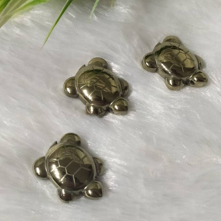 Soothing Crystals - Wholesale Spiritual Stone/Crystal - Pack of 20Pcs Pyrite Turtle Figurines | Crystal Animals3