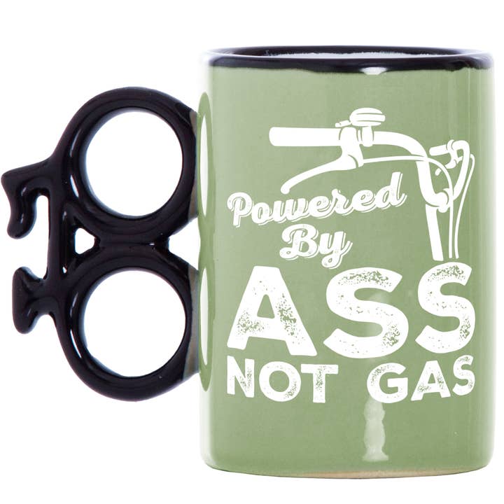 Boxer Gifts - Wholesale Drinking glass/cup - Bike Gift Mug 18oz - Powered By Ass - Father's Day Gifts5
