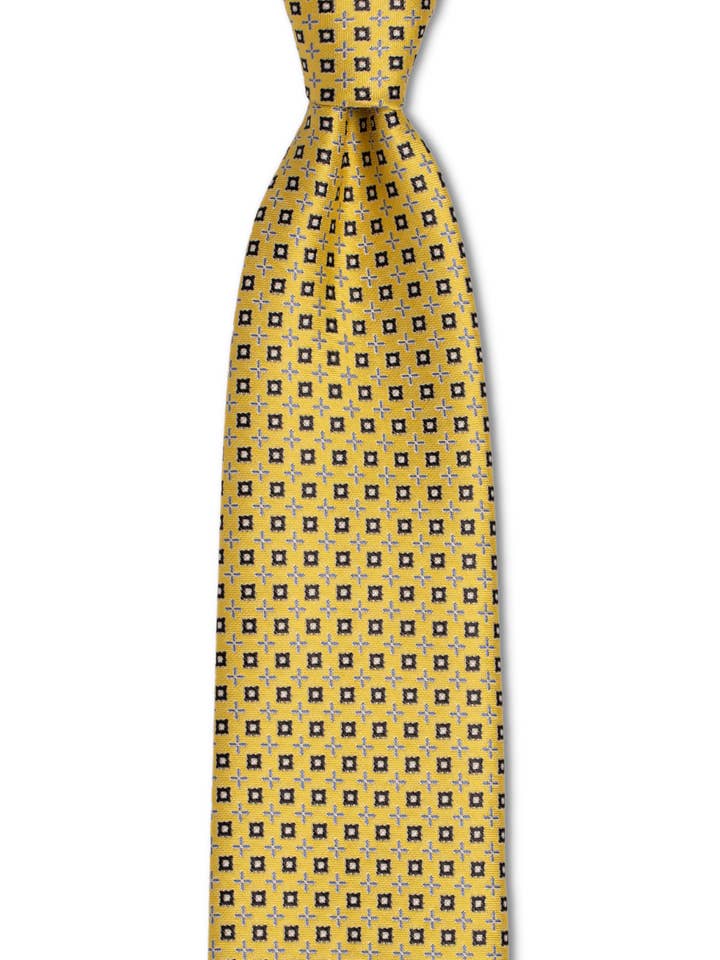 Mustard Yellow Geometric Traditional Tie for wholesale by GoTie