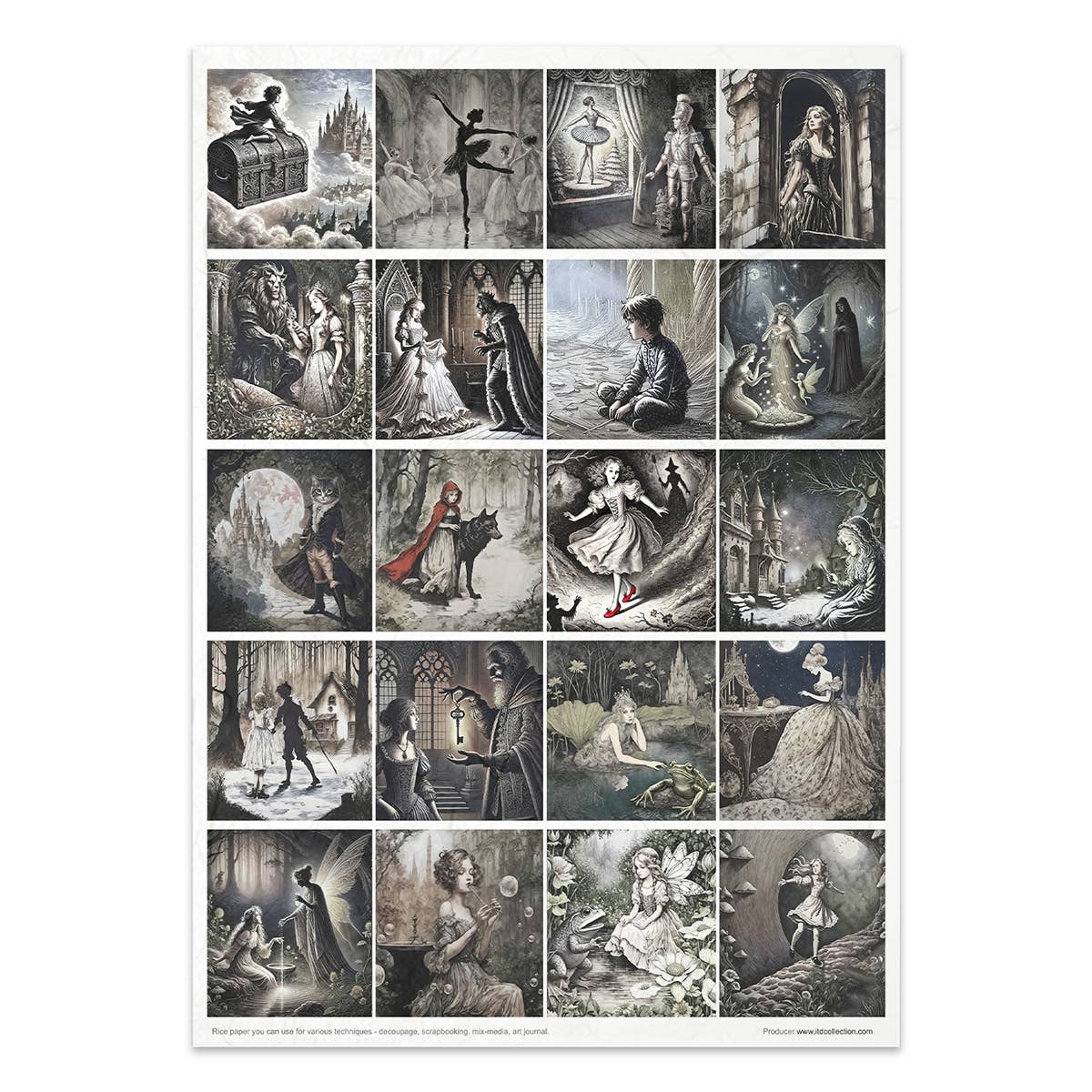 ITD Collection - Vente Matériels de bricolage - RP080 - Set Créatif de Papier de Riz - 11 feuilles format A4 (21 x 29,7 cm)13