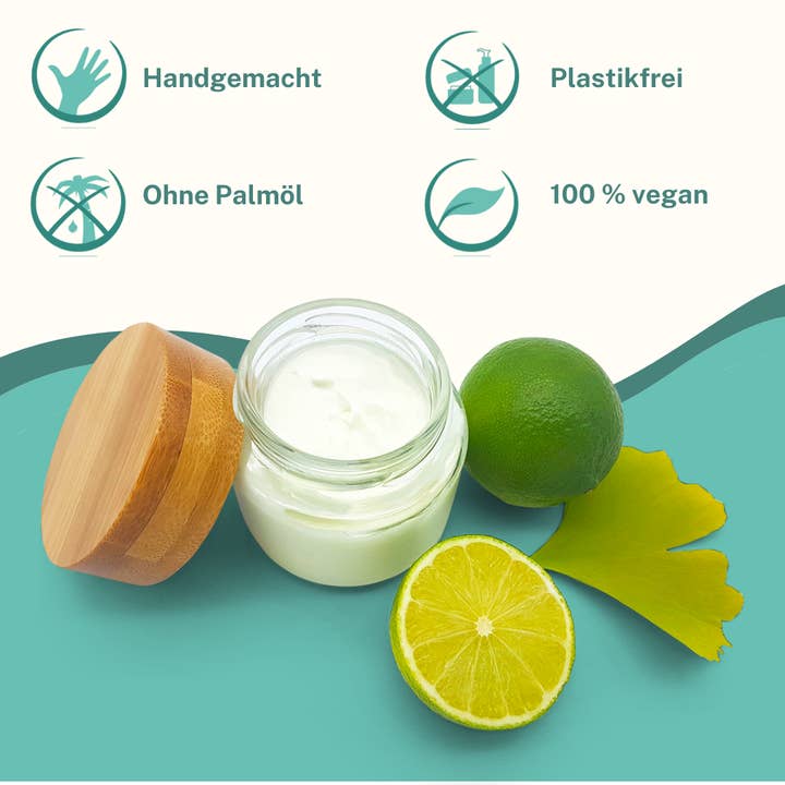 Kleine Auszeit Manufaktur – Engroshandel Kropsbalsam/smør – SHEA CREME GINKGO LIME - 50 ml