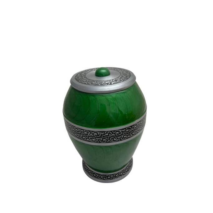 Nær & Kær Kremationsurner Solara 10'' Urne Overlap Mønster-444 for engroshandel hos International Gifts Ltd.