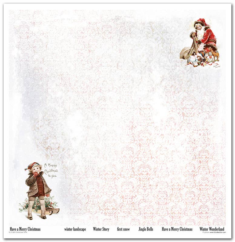 ITD Collection - Vendita all'ingrosso Scrapbooking - Set carta scrapbooking SLS-065 11 pezzi 310x320 mm - 200 g/m²4