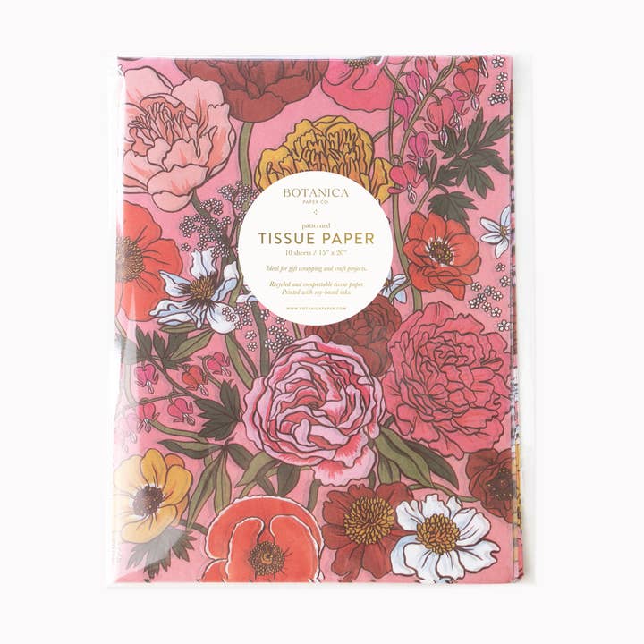Botanica Paper Co. - Wholesale Tissue paper - GARDEN FLORA | Tissue Paper (10 sheets)0