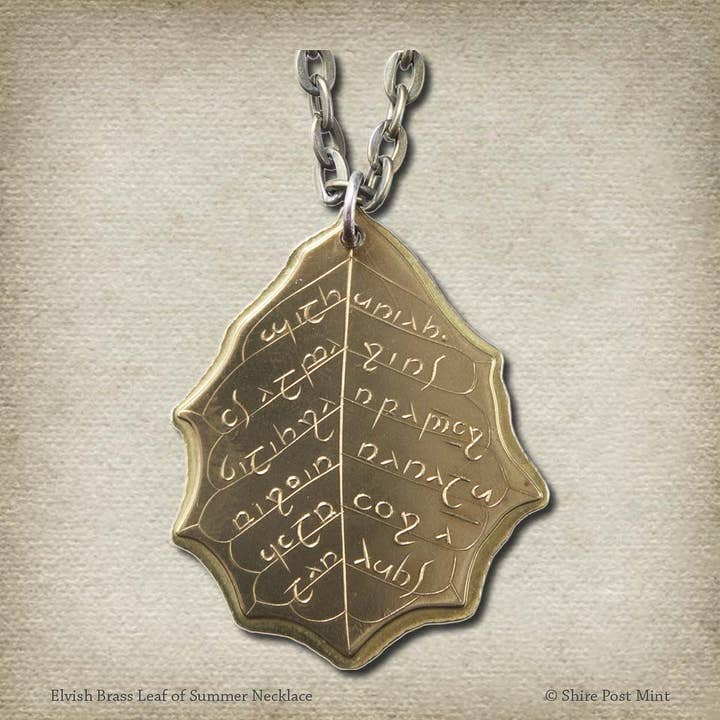 Shire Post Mint - Wholesale Pendant/charm necklace - Elvish Brass Leaf Necklace
