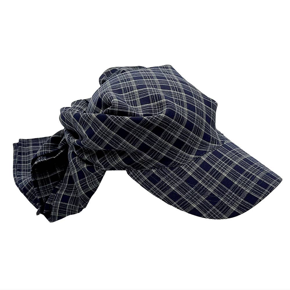 Sensibling Corp. - Wholesale Baseball Cap - Women's - Plaid Bow Back Scarf Baseball Cap5