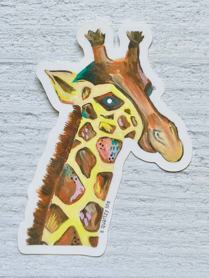 Cute Giraffe Sticker for wholesale by A Quartzy Life