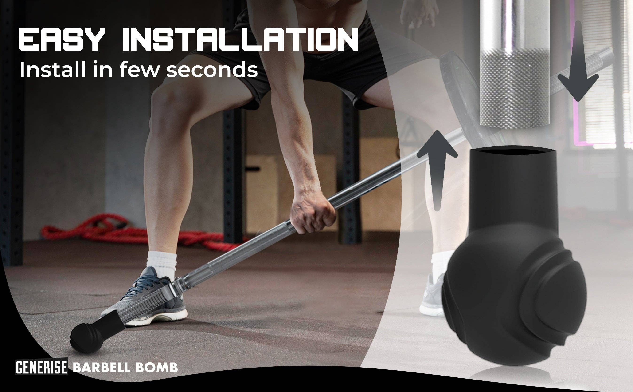 My Wholesale Warehouse - Vente Équipement de fitness - Balle antimines portable Generise « Barbell Bomb »9