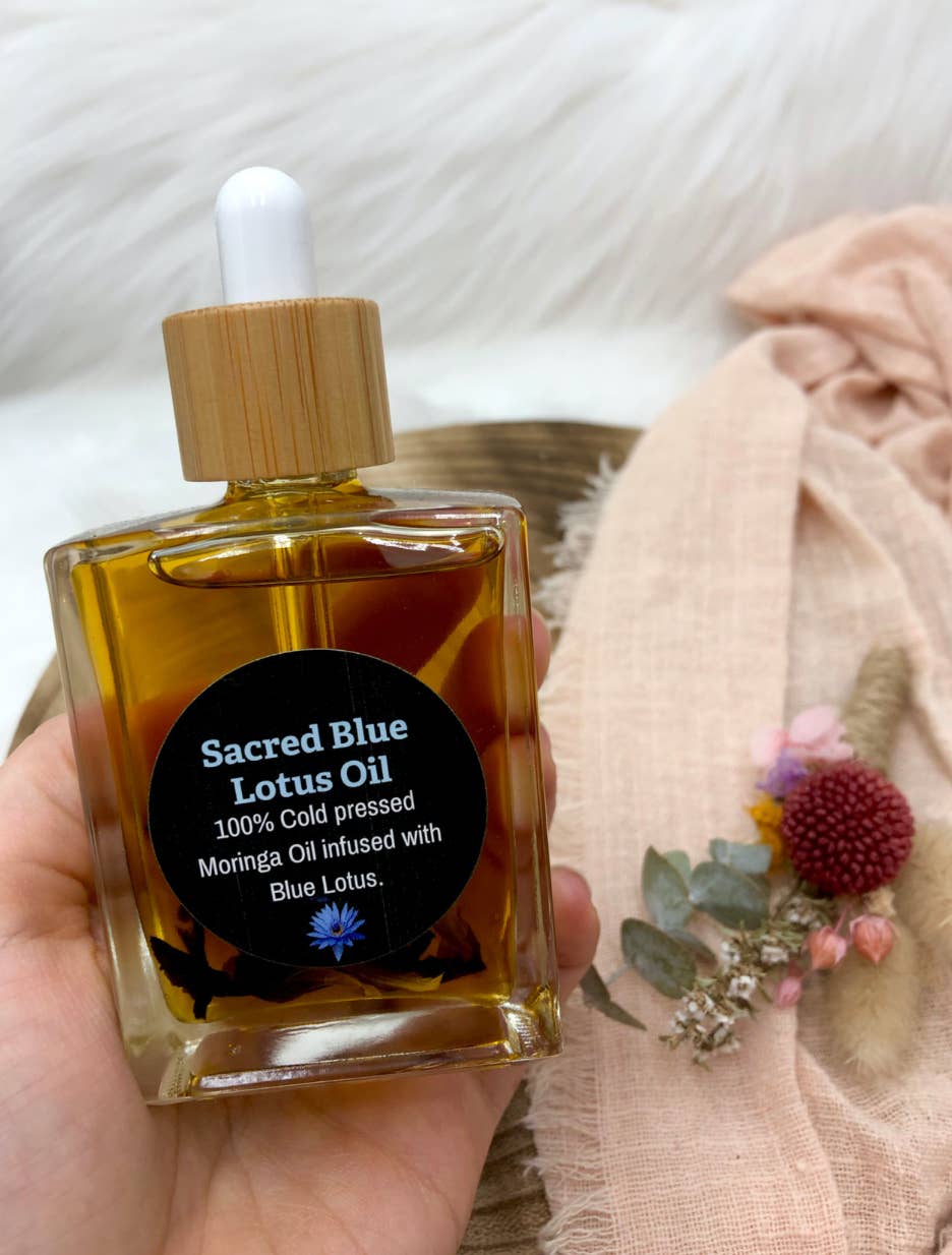Earth Child Provisions - Wholesale Bath/body oil - Sacred Blue Lotus Ritual Oil –Large (50 ml)