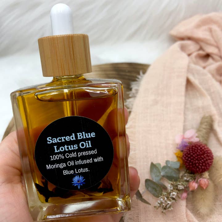 Earth Child Provisions - Wholesale Bath/body oil - Sacred Blue Lotus Ritual Oil –Large (50 ml) 0
