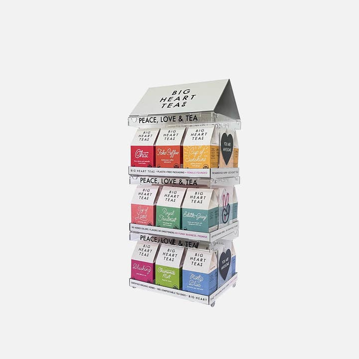 Big Heart Tea Co. - Wholesale Retailer Display - Food & Drink - 3 Tier Counter Top Display1