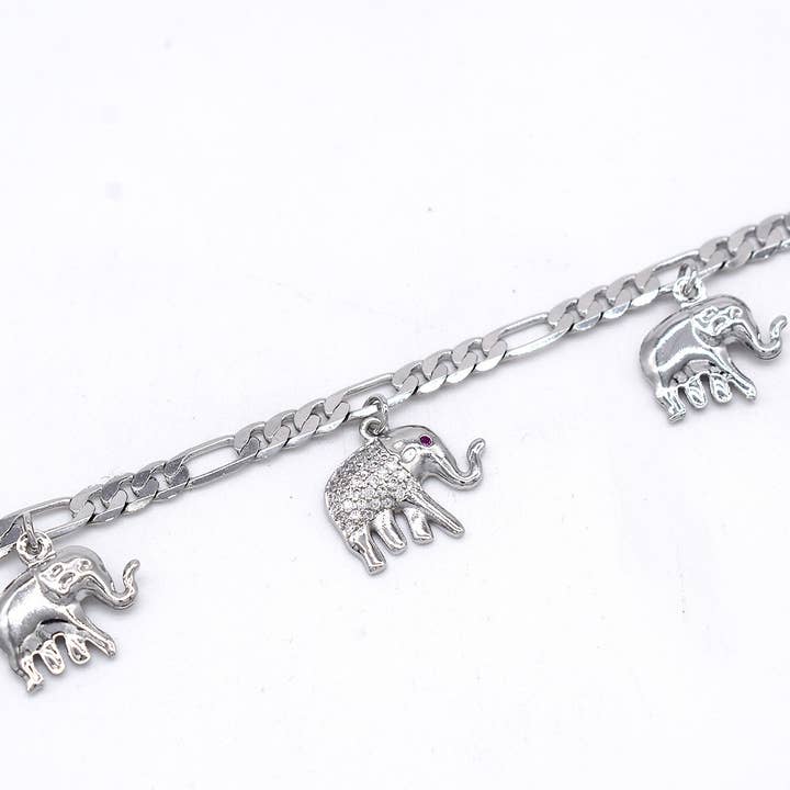 JoeyTheJewelry - Wholesale Anklet - Silver Layered real gold Plated elements anklet bracelet