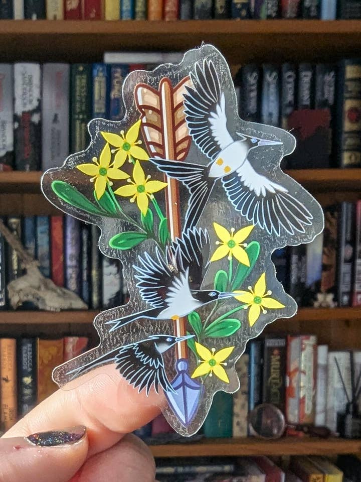 Hunger Games Book lover translucent sticker for wholesale by Geek and Artsy