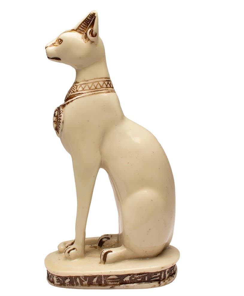 Discoveries, Inc. – Estatueta decorativa por atacado – Estátuas da Deusa Bastet - Gato Branco - Deusa Egípcia8