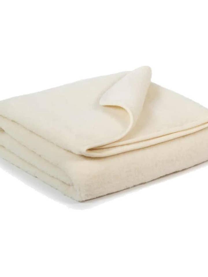 Wool crib blanket - 75x100cm - single layer - Merino Wool - Natural for wholesale by Lille Barn