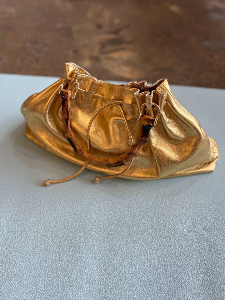 hoss Nigella Gold Leather Handbag for wholesale by HOSS