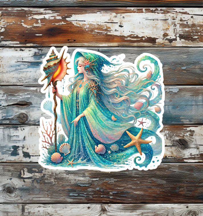Prairie Chicken Sticker Shop & Gifts - Wholesale Sticker - Sea Witch Die Cut Vinyl Sticker0