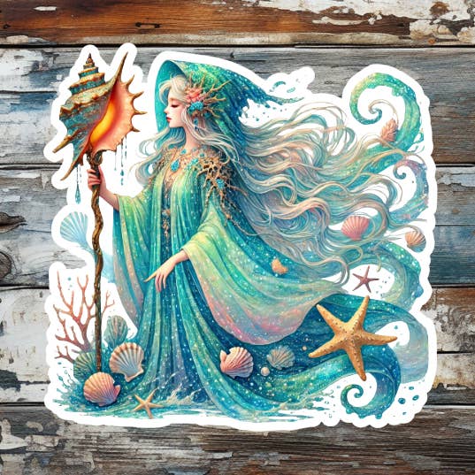 Prairie Chicken Sticker Shop & Gifts - Wholesale Sticker - Sea Witch Die Cut Vinyl Sticker0