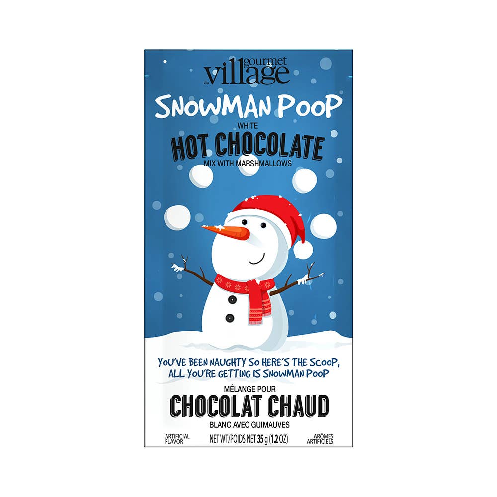 Gourmet Du Village - Vente Préparations/kits pour chocolat chaud - Mini caca de bonhomme de neige Hot Choc
