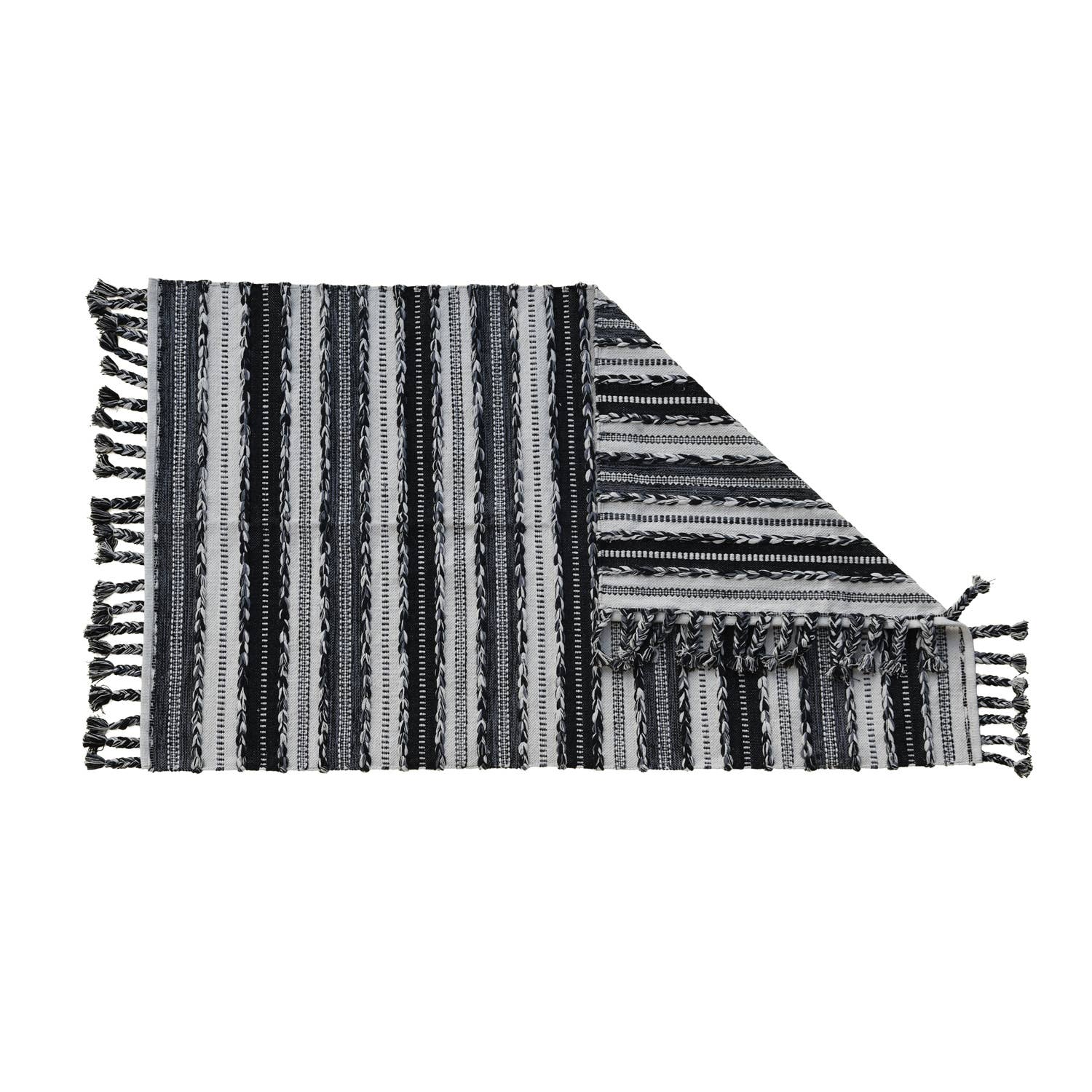 Jaipur RugHauz - Wholesale Area Rug - Shaggy 01 Hand-loomed Cotton Area Rug from India2