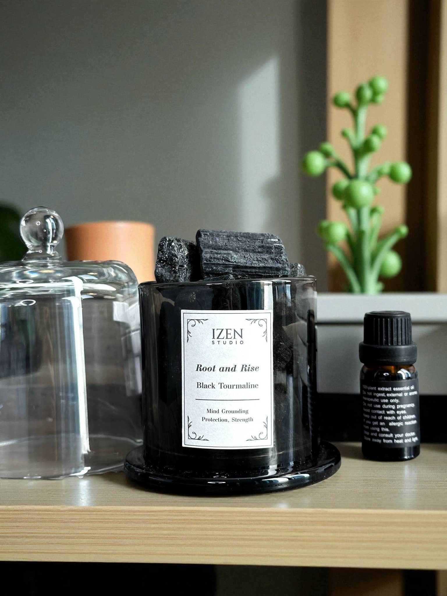Noir Diffuseur d'Huiles Essentielles en Cristal | Cadeau d'Aromathérapie en vente sur Faire2