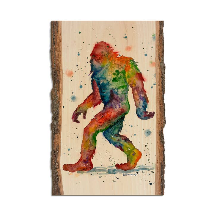 Rainbow Sasquatch - Wood Magnets & Postcards for wholesale by DaydreamHQ