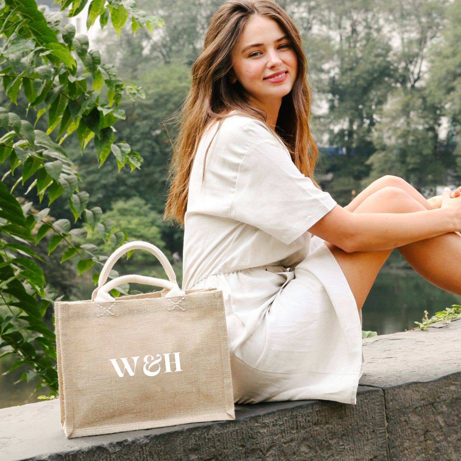 KORISSA - Venta al por mayor Bolsas de celofán - Bolsa de yute personalizada hecha a mano • Bolsa de lona • Bolsa de regalo (S)8