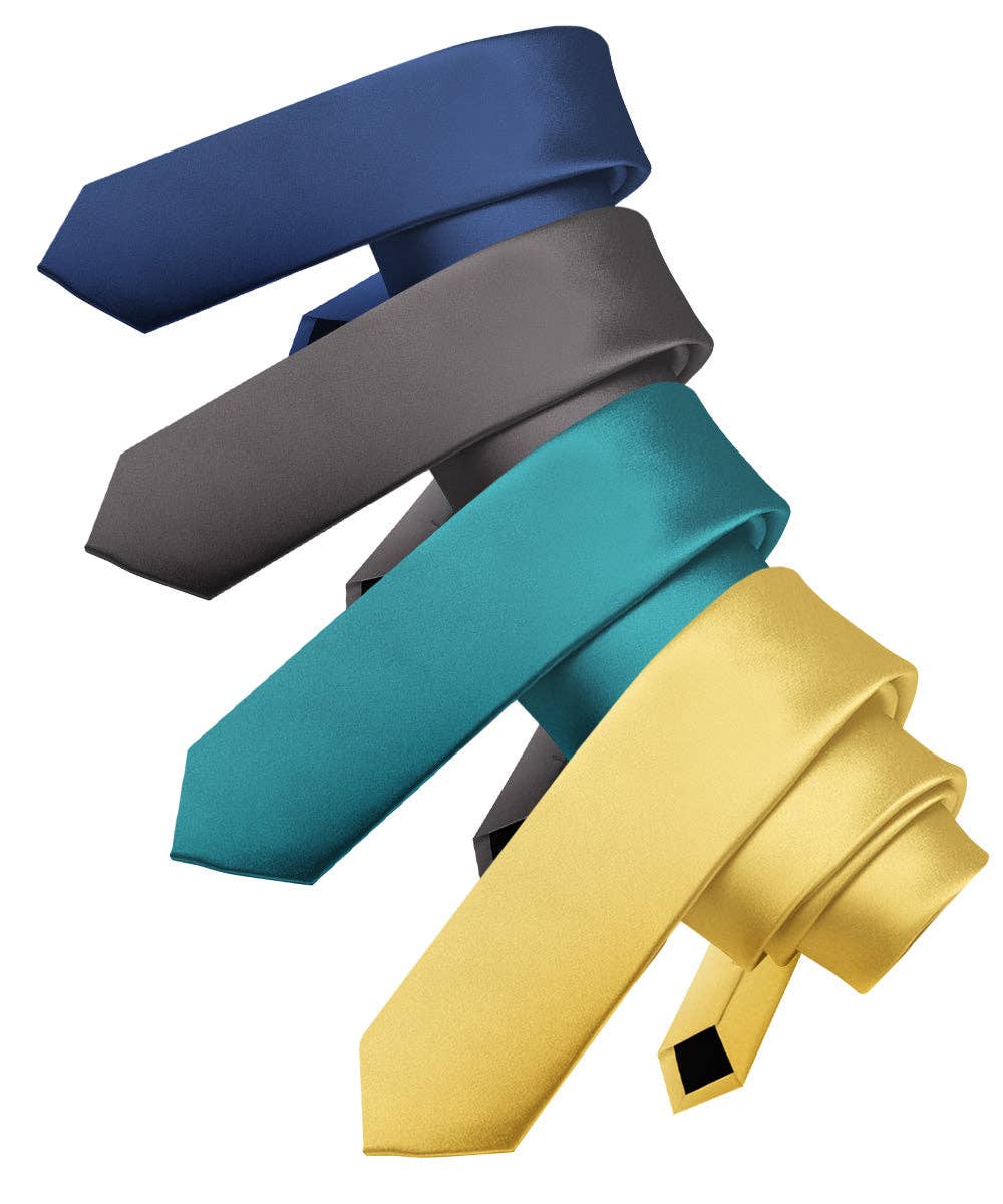Dubal Brothers - Vente Cravate – homme - Cravate fine unie (4 paquets) par Vittorio Farina88