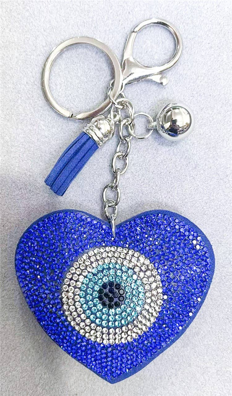 Esoterica Arte - Venta al por mayor Llavero - Mujer - Llavero con Ojo Turco en forma de corazón 6,5 x 5,8 cm (6 unidades)0